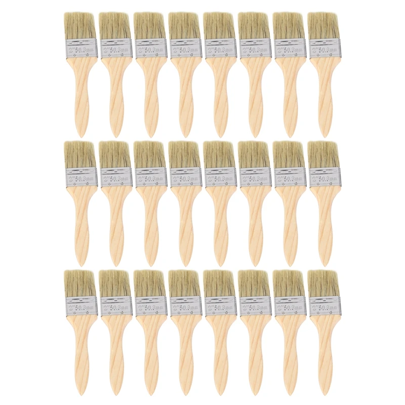 

24 Pack of 1.5 Inch (35mm) Paint Brushes and Chip Paint Brushes for Paint Stains Varnishes Glues and Gesso
