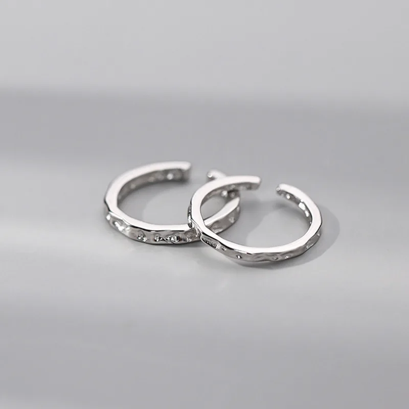 

Fashion Couple Handmade Bump Folds Geometry Ring Friendship Lover Open Adjustable Rings Women Man Anniversary Gift