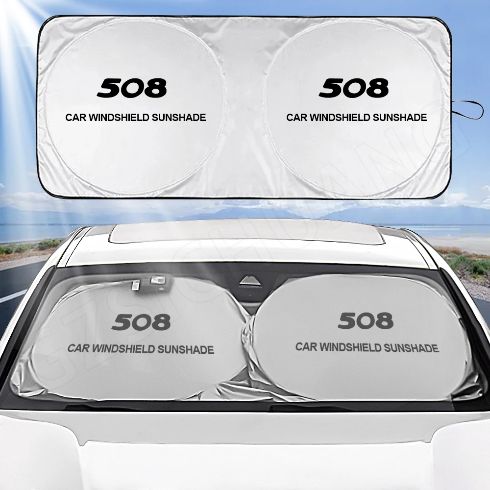 

Auto Car Windshield Sun Shade Foldable Sunshade Cover Visor Anti-UV Window Shades For Peugeot 508 2010 2011 2012 2013 2014 -2021