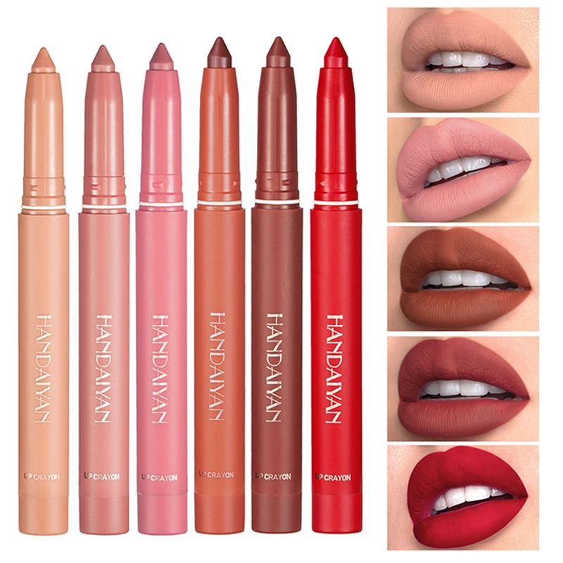 

New Products Matte Lipstick Waterproof Lasting Non-stick Cup Lipstick Pen Nude Lip Liner Pencil Lips Plumper Makeup Rouge A Mat