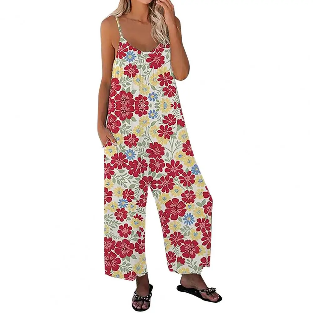 

Soft Fabric Easy to Match Deep Crotch Sleeveless Lady Romper Holiday Clothes