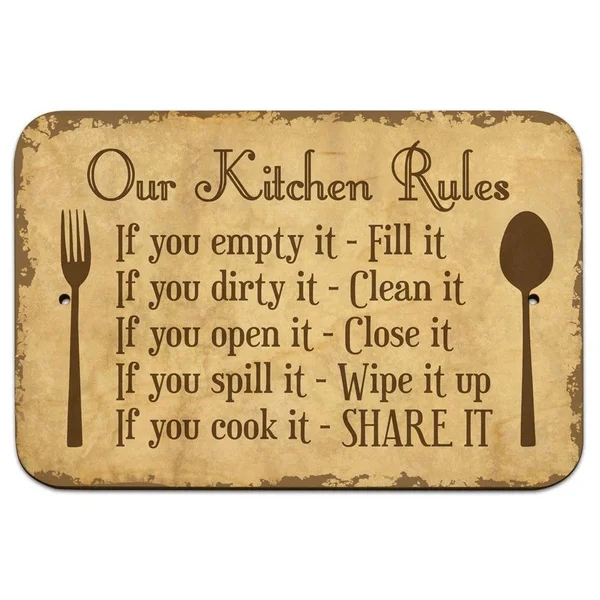 

Nueva moda Our Kitchen Rules Metal estagio signo