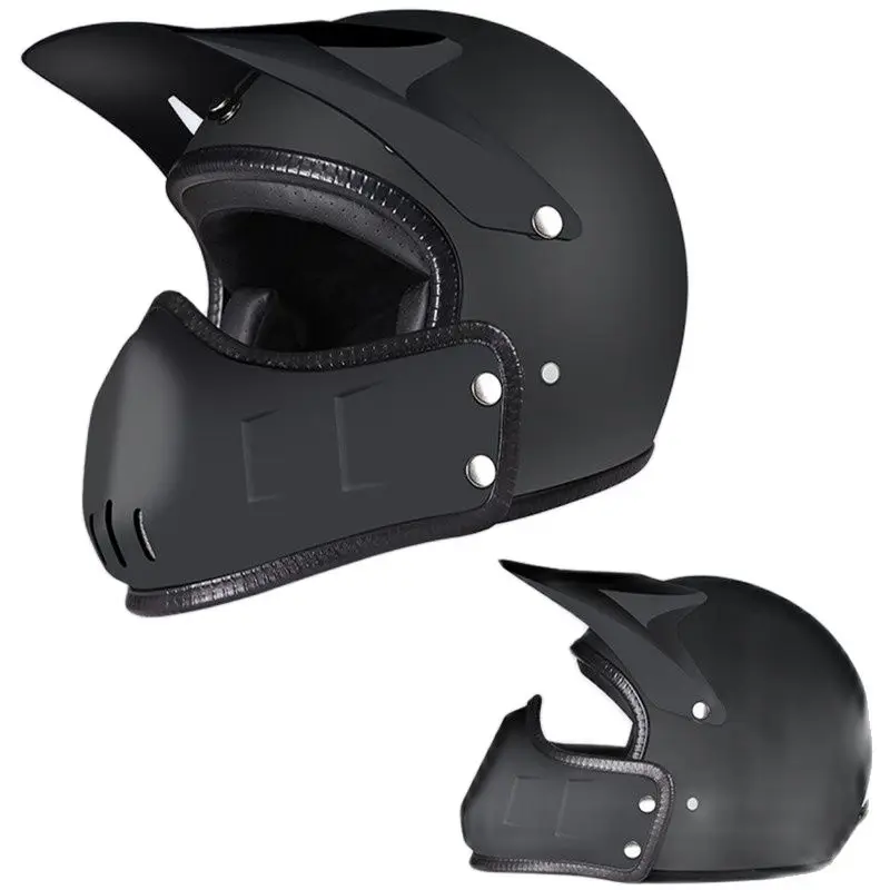 Matte Black Helmet Outlooking Design And Safety Motorcycle Racing Modular Double D S To Xxl Sie