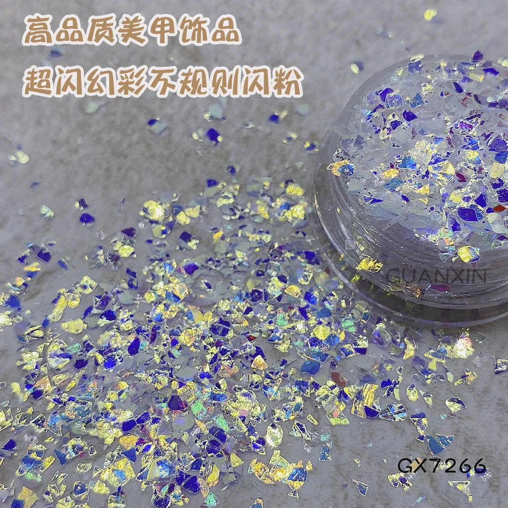 

Nail Glitter Korean Sequins Irregular Symphony Super Glitter Nail Polish Glue Sequins Crystal Epoxy Filling Glitter