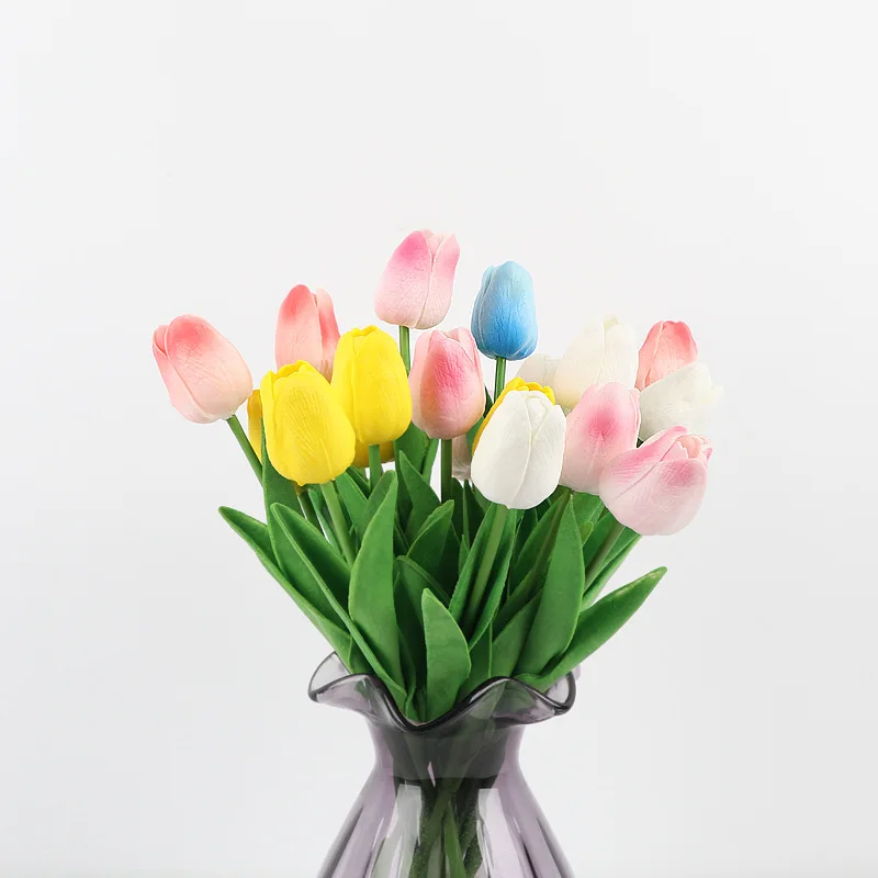 

10PCS Tulip Artificial Flowers Garden Wedding Dining Table Living Room Decoration Accessories Fake Plants Arrangement Crafts