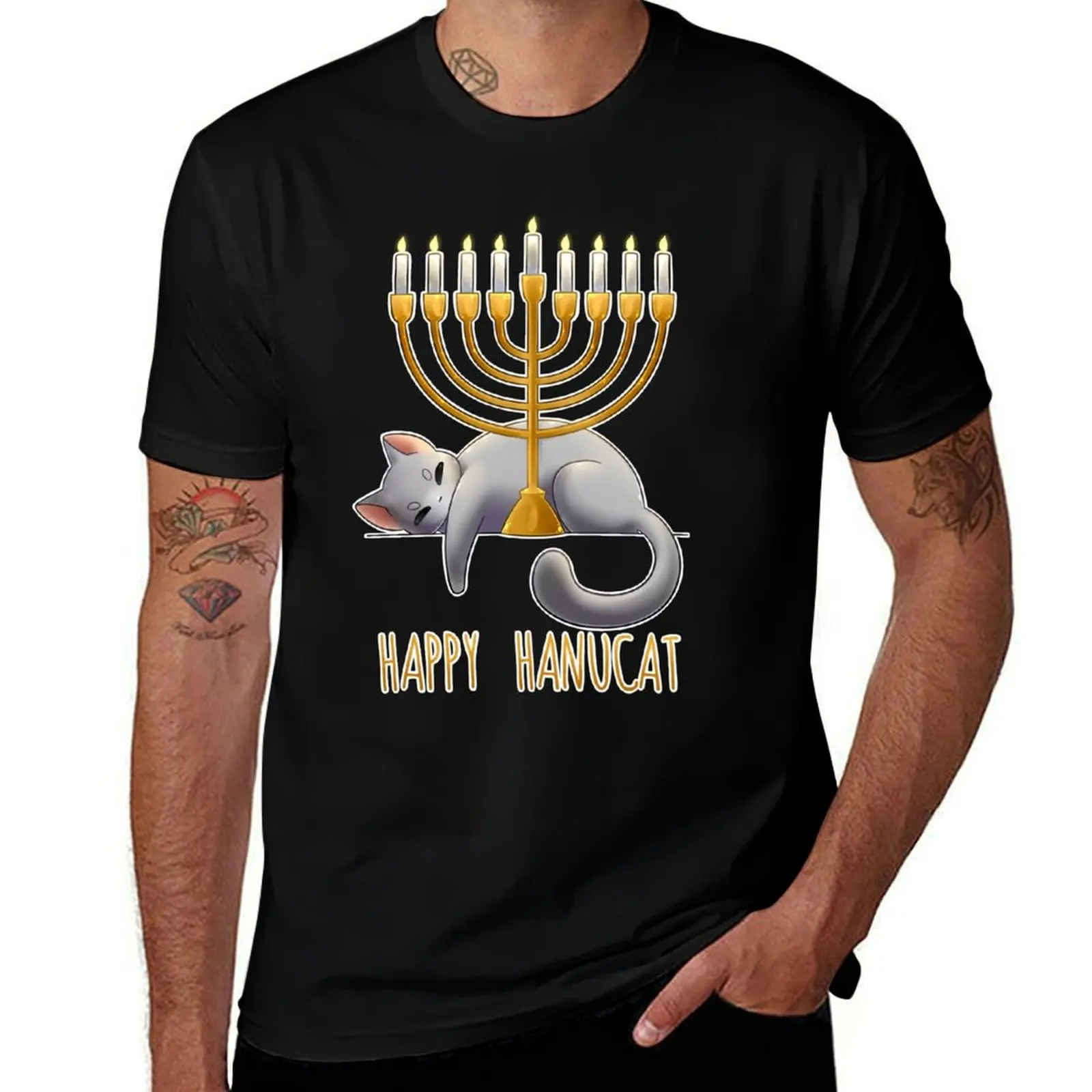 Футболка Happy Hanucat Chanuka винтажная эстетичная одежда уличная мужская футболка