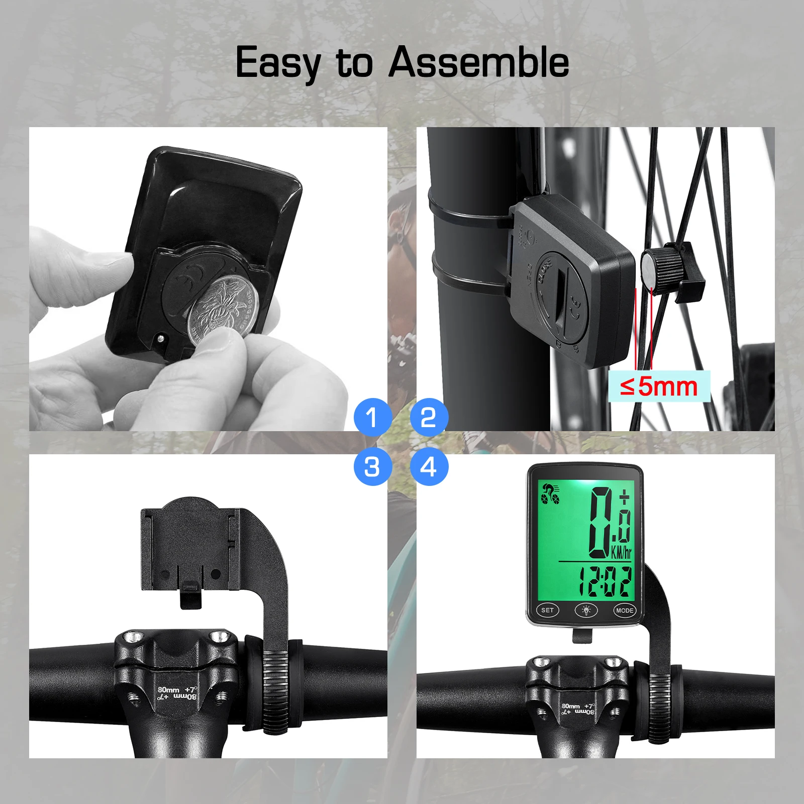 Водонепроницаемый велосипедный компьютер LIXADA с подсветкой одометр спидометр