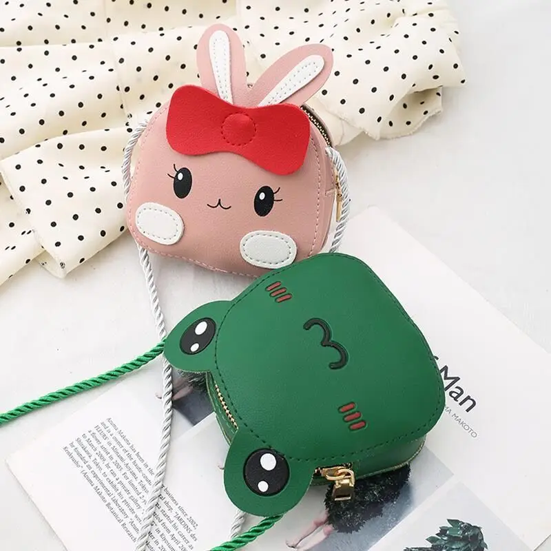 Lovely Children Small Crossbody Bag PU Leather Baby Kids Coin Purse Handbags Cute Cartoon Rainbow Girls Boys Mini Shoulder Bags
