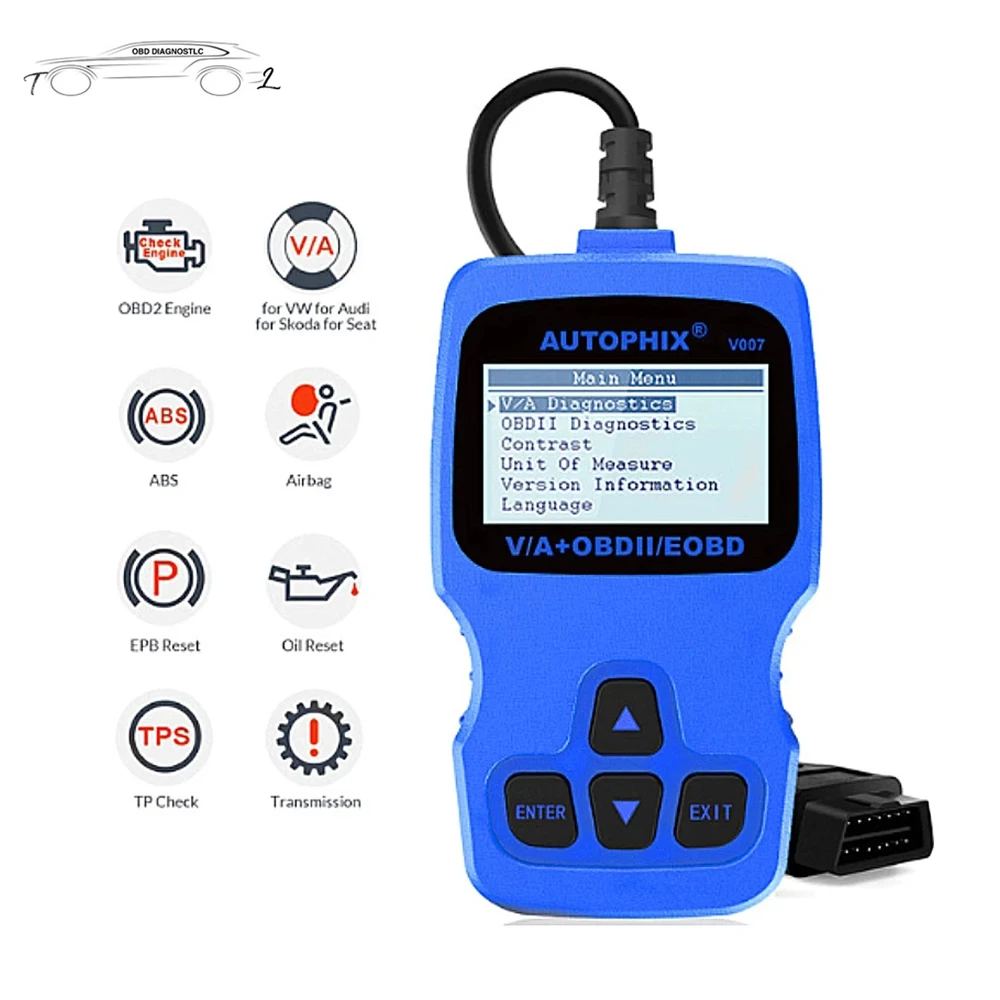 Автомобильный сканер Autophix V007 для Golf Passat A4 A6 Q7 ABS SRS Oil Service OBD2 телефона/A-udi/S-koda/S-eat -