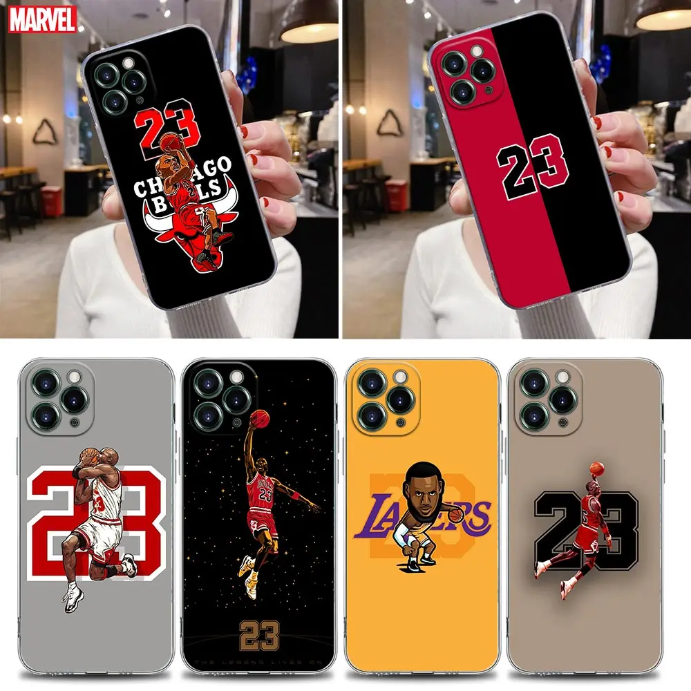 

Sports Brand Cartoon Transparent Phone Case For Apple iPhone 13 12 11 mini Pro Max XS X XR 7 8 Plus SE 2020 Case Cover 23 Fundas