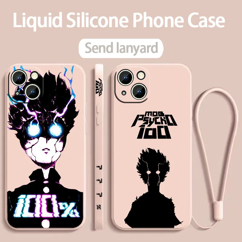 Mob Psycho 100 Anime Phone Case For OPPO Realme X50 X7 11 10 9i 9 8i 8 7 6S 6 Pro Plus Liquid Left Rope Soft Cover
