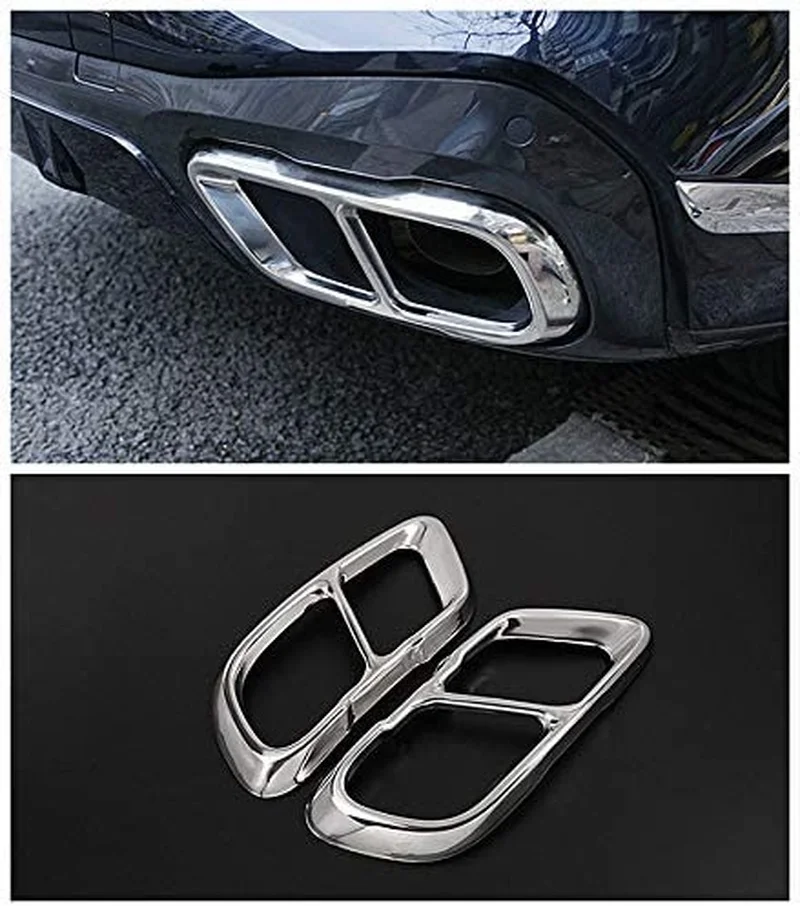 

Stainless Steel Exhaust Muffler Tail Tip Pipe Chrome Trim Cap Cover Frame for BMW X5 G05 X7 2019 2020