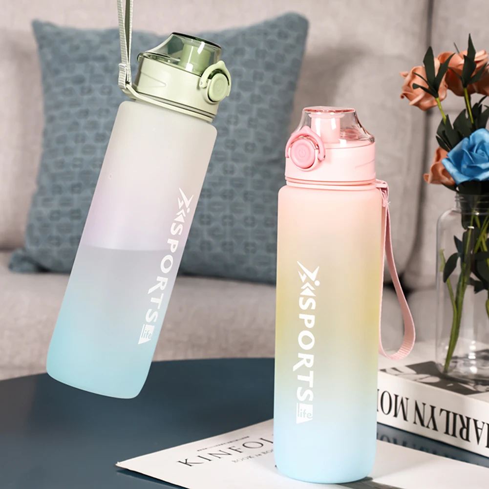 

Пластиковая бутылка для воды с ручкой, 1000 мл