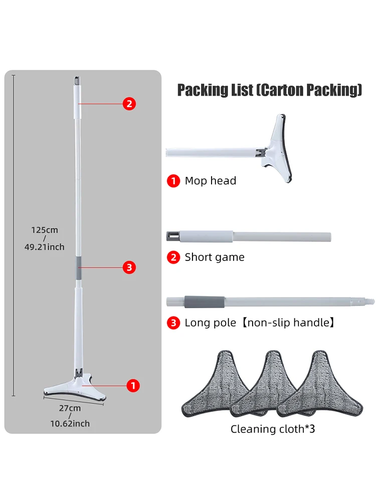 Швабра Joybos с ручной экструзией плоская швабра отжимом моющимися подушечками из