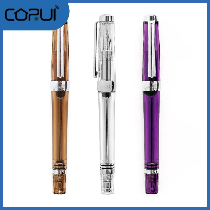 

0.38/0.5MM EF/F Nib Transparent Vaccum Fountain Filling Fountain Pen for Art Creation Painting Font Design Student School Office
