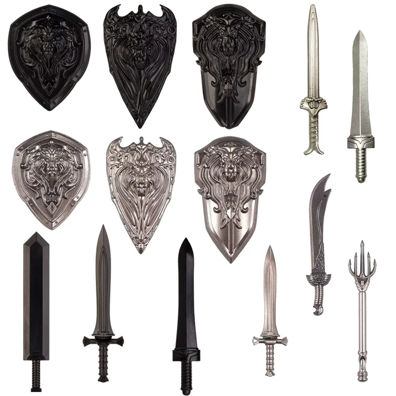 Средневековое оружие MOC аксессуары для фигурок строительные блоки солдаты меч