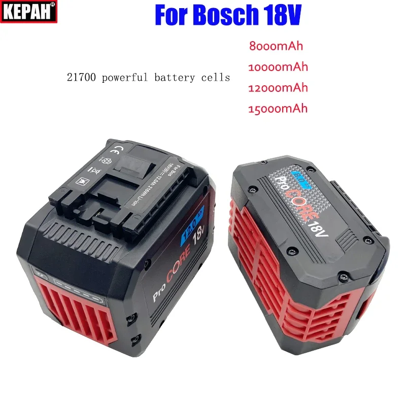 8Ah 10Ah 12Ah 15Ah ProCORE replacement battery for Bosch 18V cordless tools BAT609 BAT618 GBA18V 21700 high power 5C cell