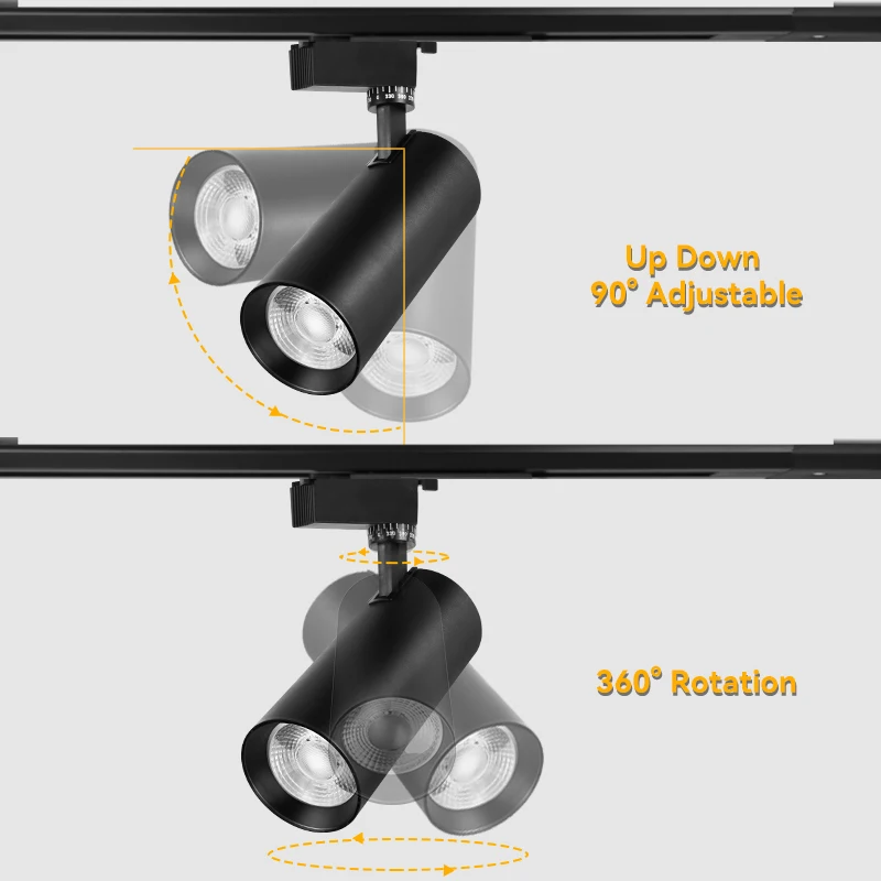 Продажа Трековый светильник RGB цветной точечный светодиодный потолочный сценический светильник направляющая лампа 220 В 20 Вт атмосфервечерние для б...