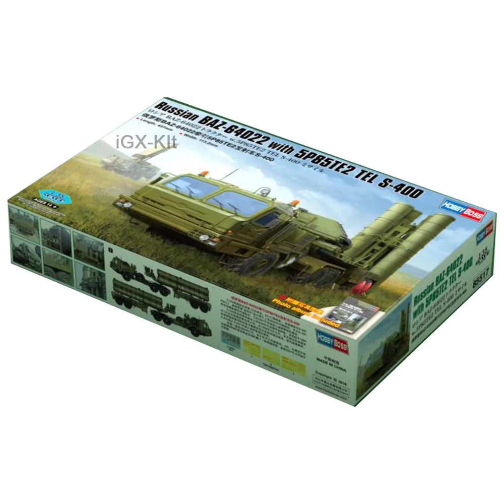 Hobbyboss 85517 масштаб 1/35 русская BAZ64022 BAZ-64022 с 5P85TE2 TEL S-400 игрушка для хобби пластиковая
