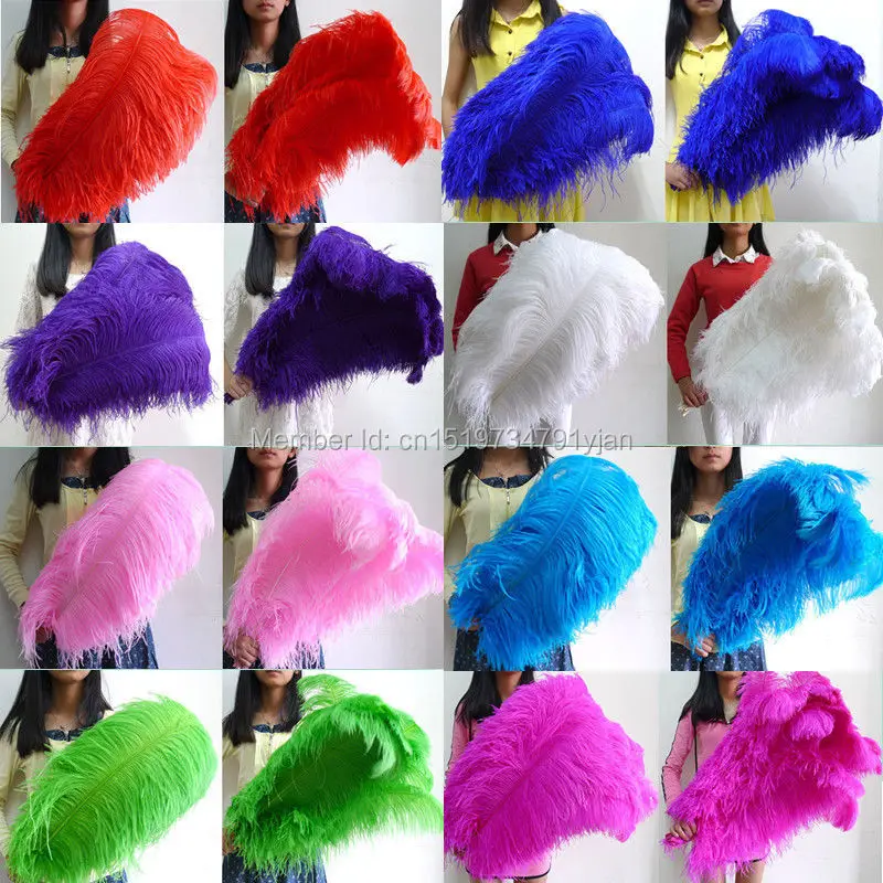 

New Fashionable 10PCS White Ostrich Feather 65-70 cm Wedding Decoration Plumage Accessories Crafts Beautiful