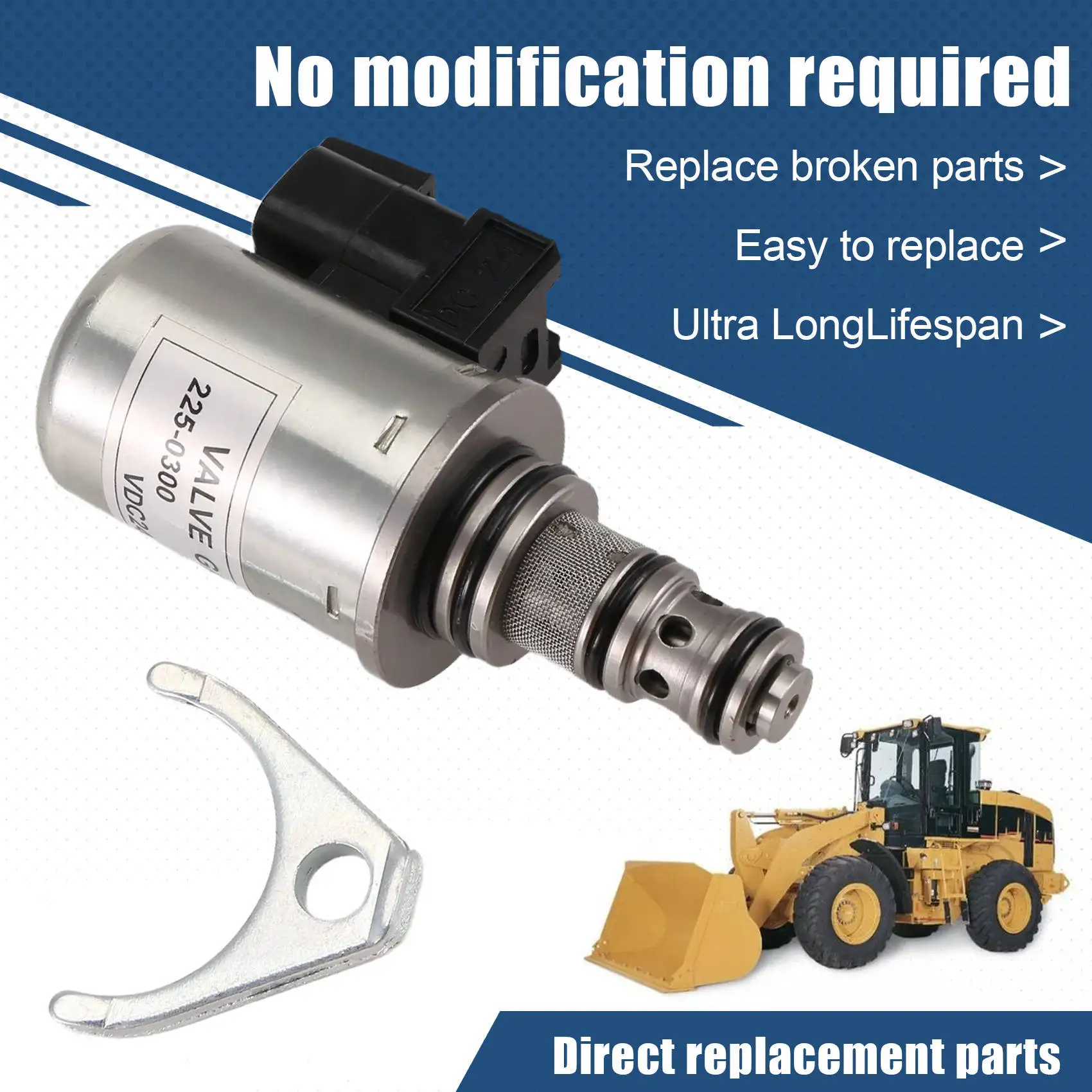 225-0300 Солонный клапан гидравлического насоса 2250300 Для Caterpillar CAT 924G 928G 930G 930H 950H 962H 966H