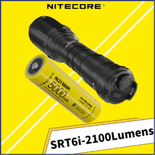 NITECORE SRT6i 2100Lumens Rechargable Flashlight Max Beam Distance 510 Meters Include 5000mAh Battery With Smart Selector Ring