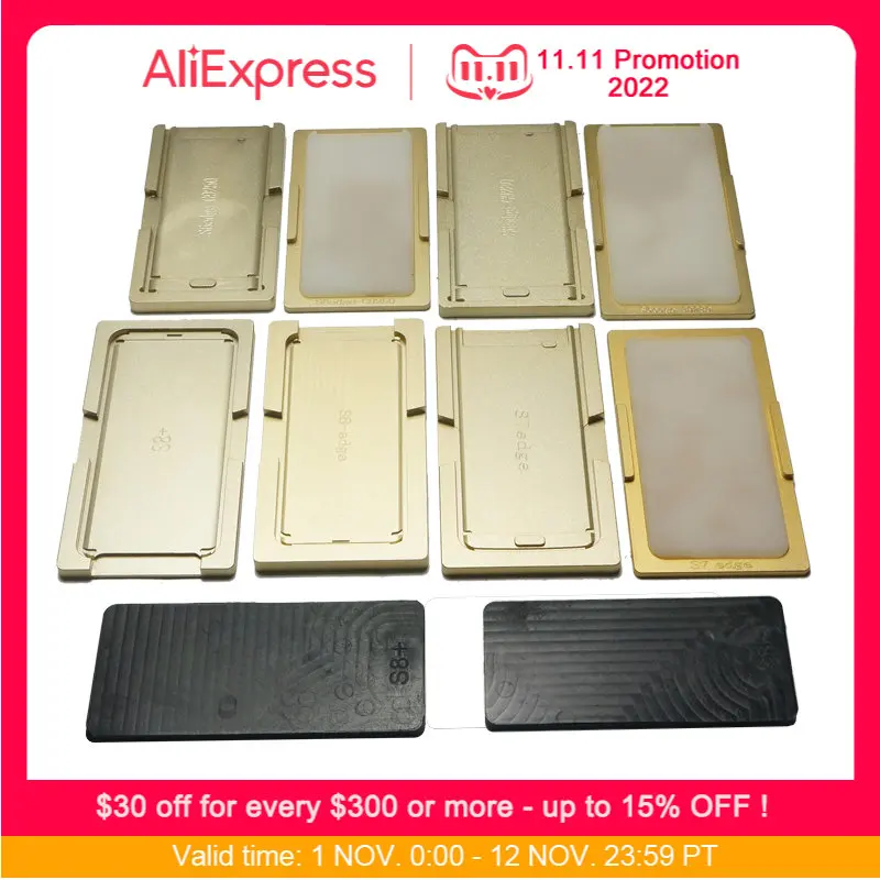

Aluminium Mould Laminator Metal Mold Jig OCA Machine Parts for Front Glass with Frame Align Laminate Mould for Samsung S8+ EDGE