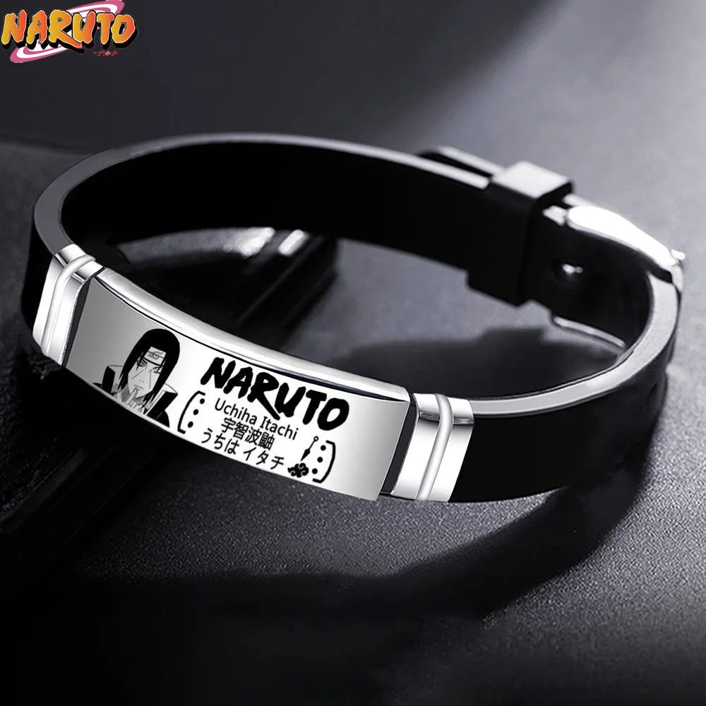 

Naruto Bracelets Anime Figure Naruto Jewelry Men Fashion Bangle Uchiha Itachi Jiraiya Action Figures Cartoon Toys Kids Gifts