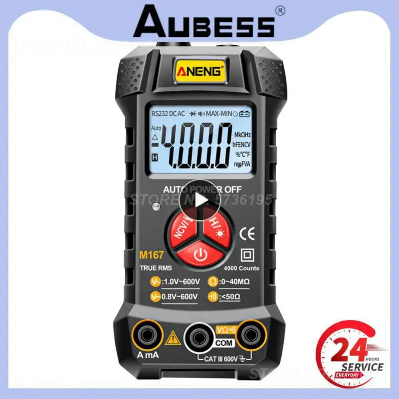 

ANENG M167 Portable Digital Multimeter AC/DC Electrical Instruments Tester Auto Multimetro True Rms Transistor NCV Multimeter