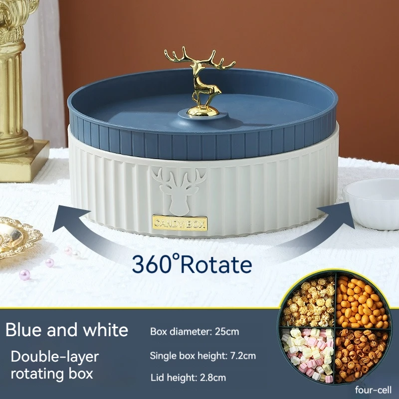 Домашние товары пластиковая вращающаяся коробка с крышкой для хранения сухих