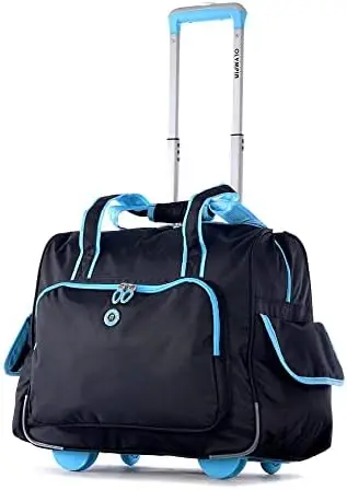 

США, модный перекатывающийся чемодан, черный/фиолетовый, один размер