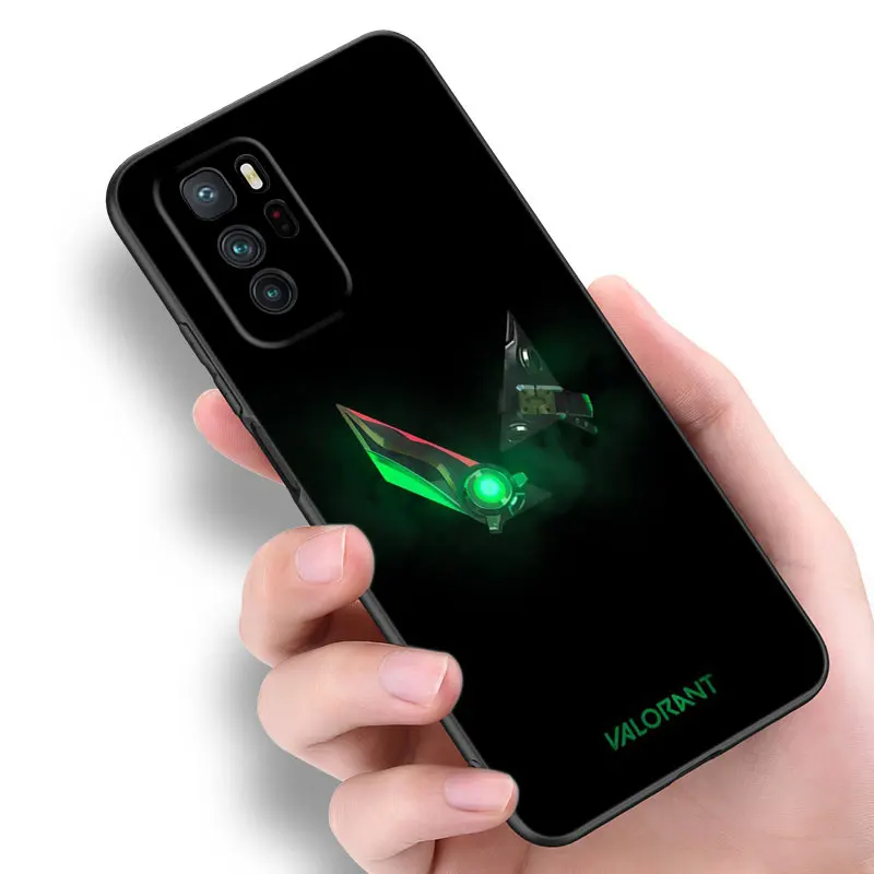 Черный силиконовый чехол для телефона Valorant Game Xiaomi POCO X3 X4 NFC F4 GT F5 F6 M4 M6 X5 X6 NEO Pro 5G M5