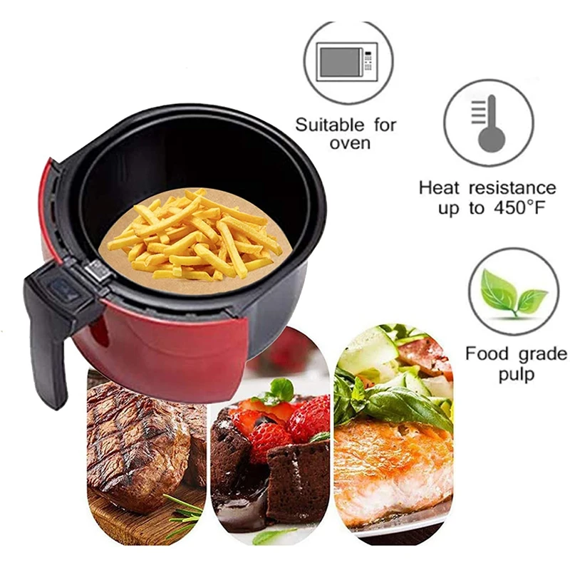 201 шт. 9-дюймовый набор вкладышей для фритюрницы бумага из древесной целлюлозы