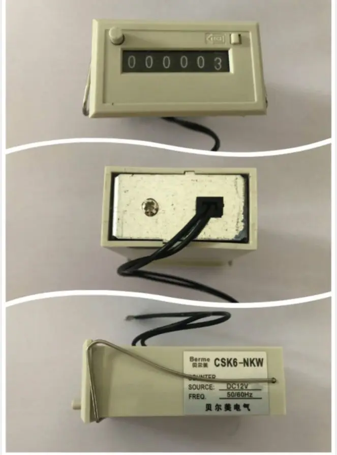 

CSK6-NKW 6 Digit Electromagnetic Pulse Counter AC220V / AC110V / DC24V / DC 12V Pulse Counters