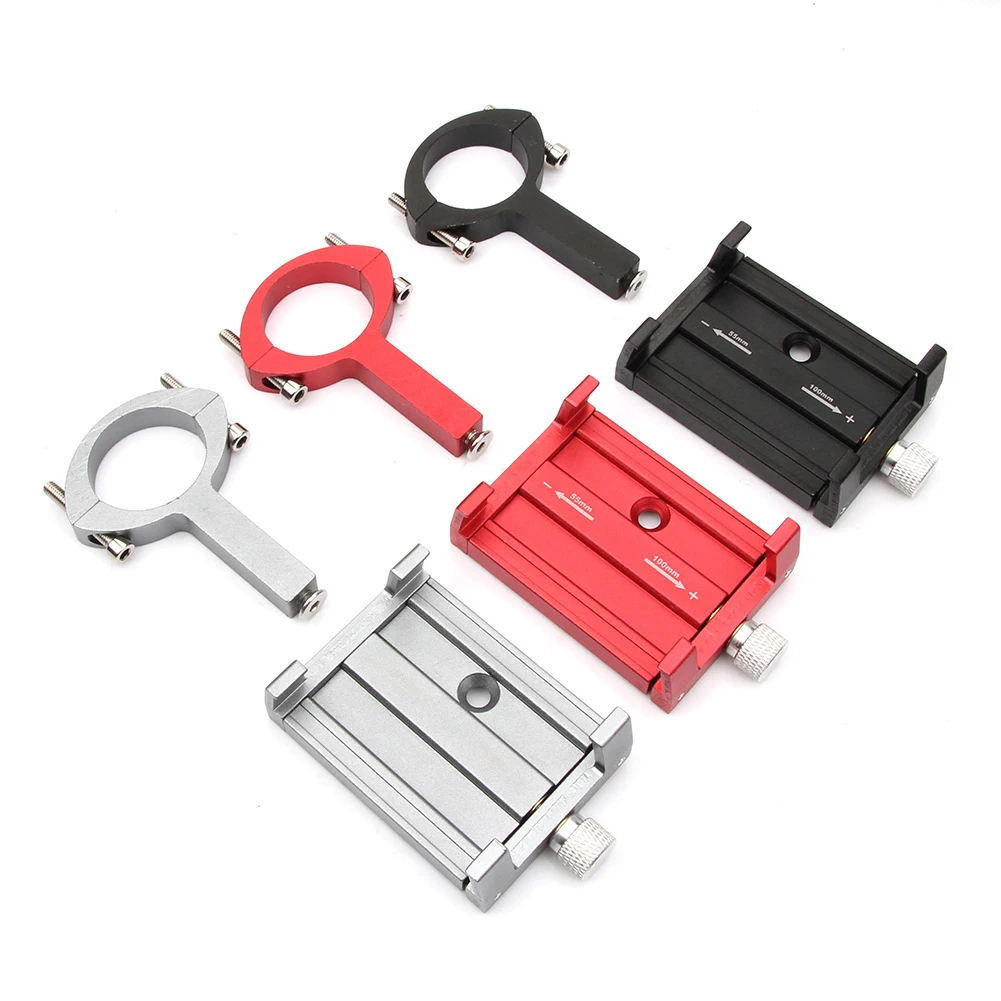 

New Aluminum Alloy Bike Bicycle Phone Holder Racks Motorcycle Handlebar Mount Non-Slip Moblie Cell Phone Clip For Bike