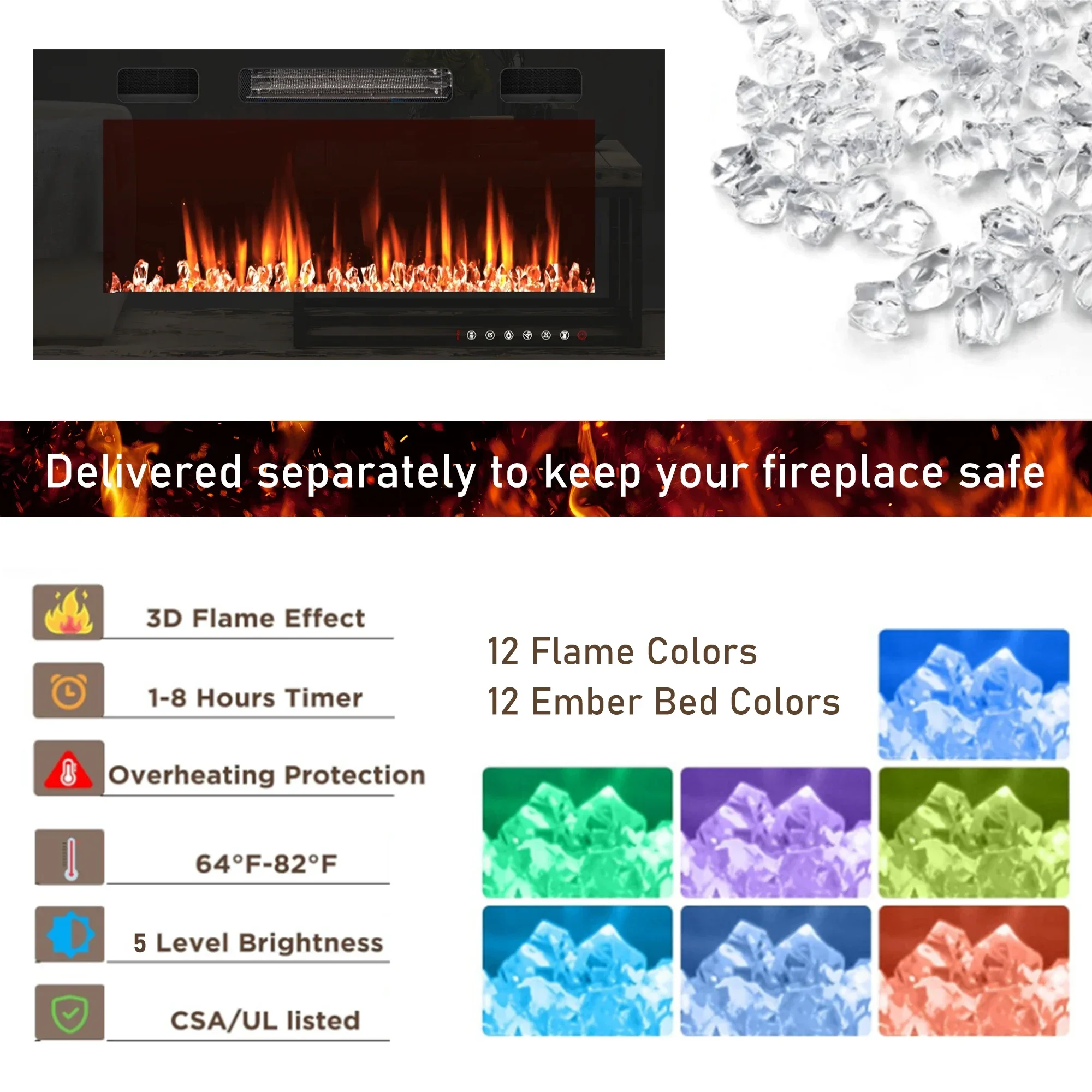 Фермерский камин телевизионная подставка для 70/75/80 дюймового телевизора 71