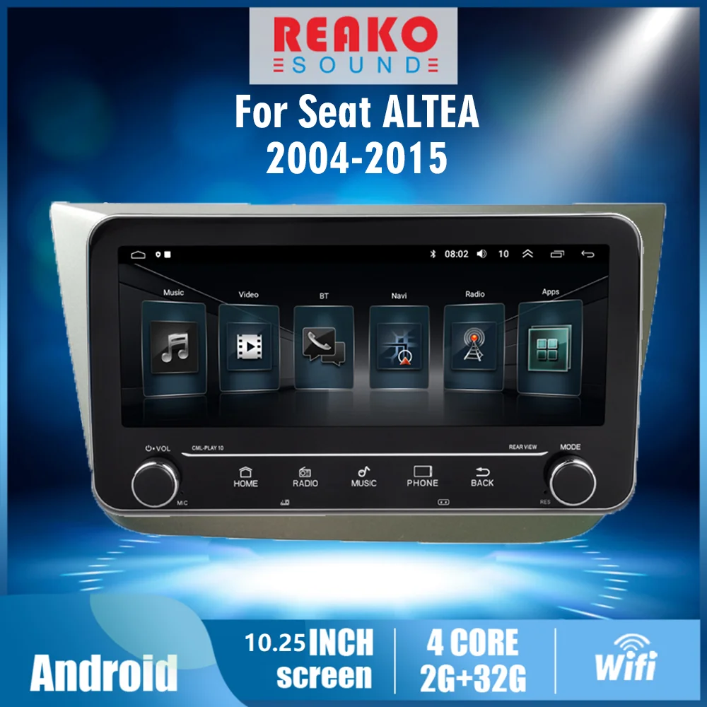 Автомобильный мультимедийный видеоплеер для Seat ALTEA 2004 - 2015 2din 10 25 Android аудио FM BT GPS