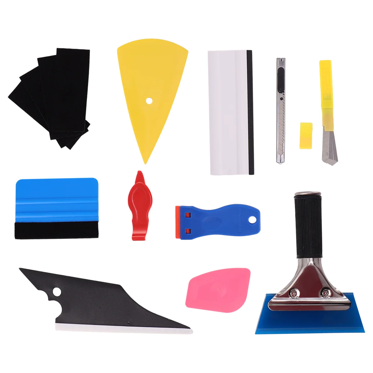 

11pcs/Set Window Tint Tool Kit Vinyl Car Wrap Stickers Tool Set Auto Carbon Foil Tinting Squeegee Film Cutter
