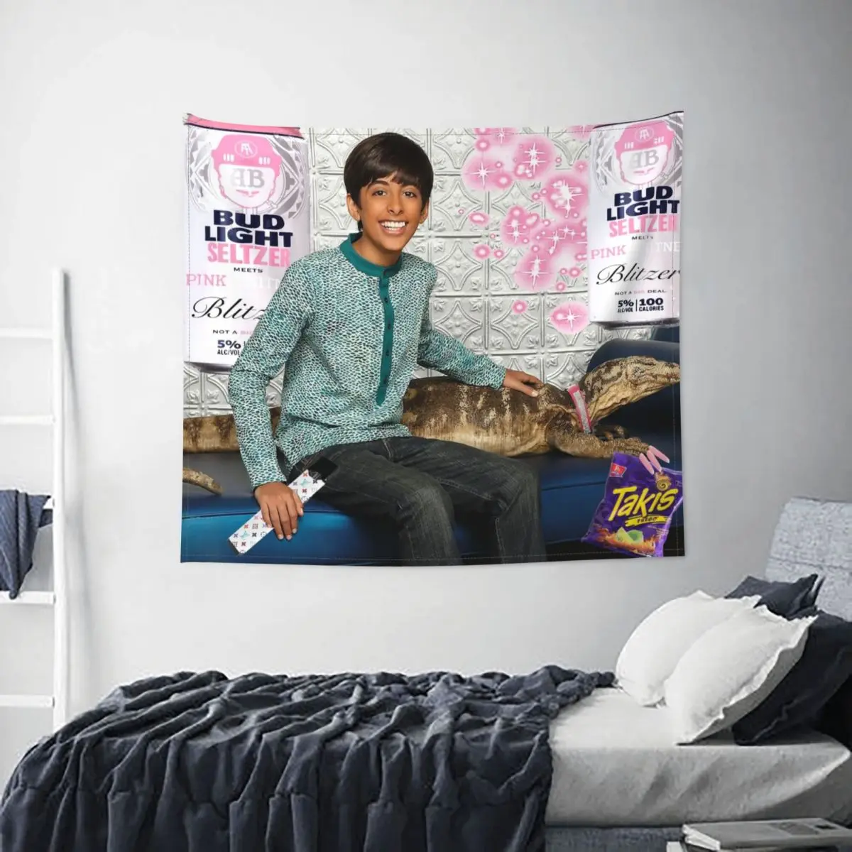 

Ravi Meme Tapestry Wall Hanging Print Polyester Tapestry Art Wall Blanket Room Decor 95x73cm