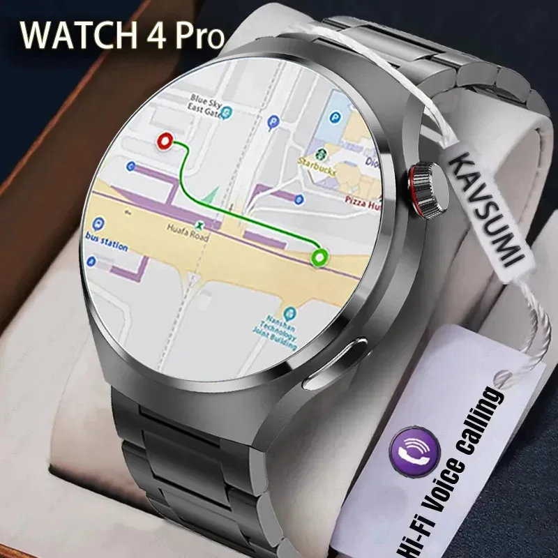 

New GPS Smart Watch Men For Huawei GT4 PRO 1.53 Inch Big Screen Heart Rate BT Call NFC IP68 Waterproof Blood Sugar Smartwatch