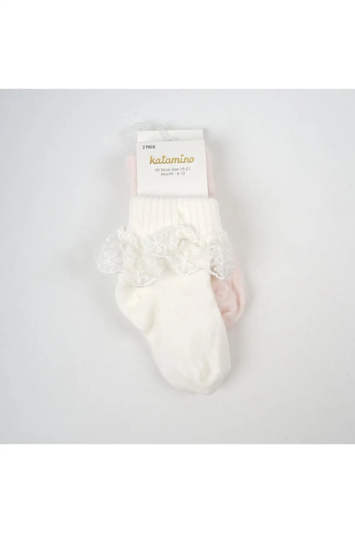 

Akel 2-piece baby socket socks cotton socks beige underwear
