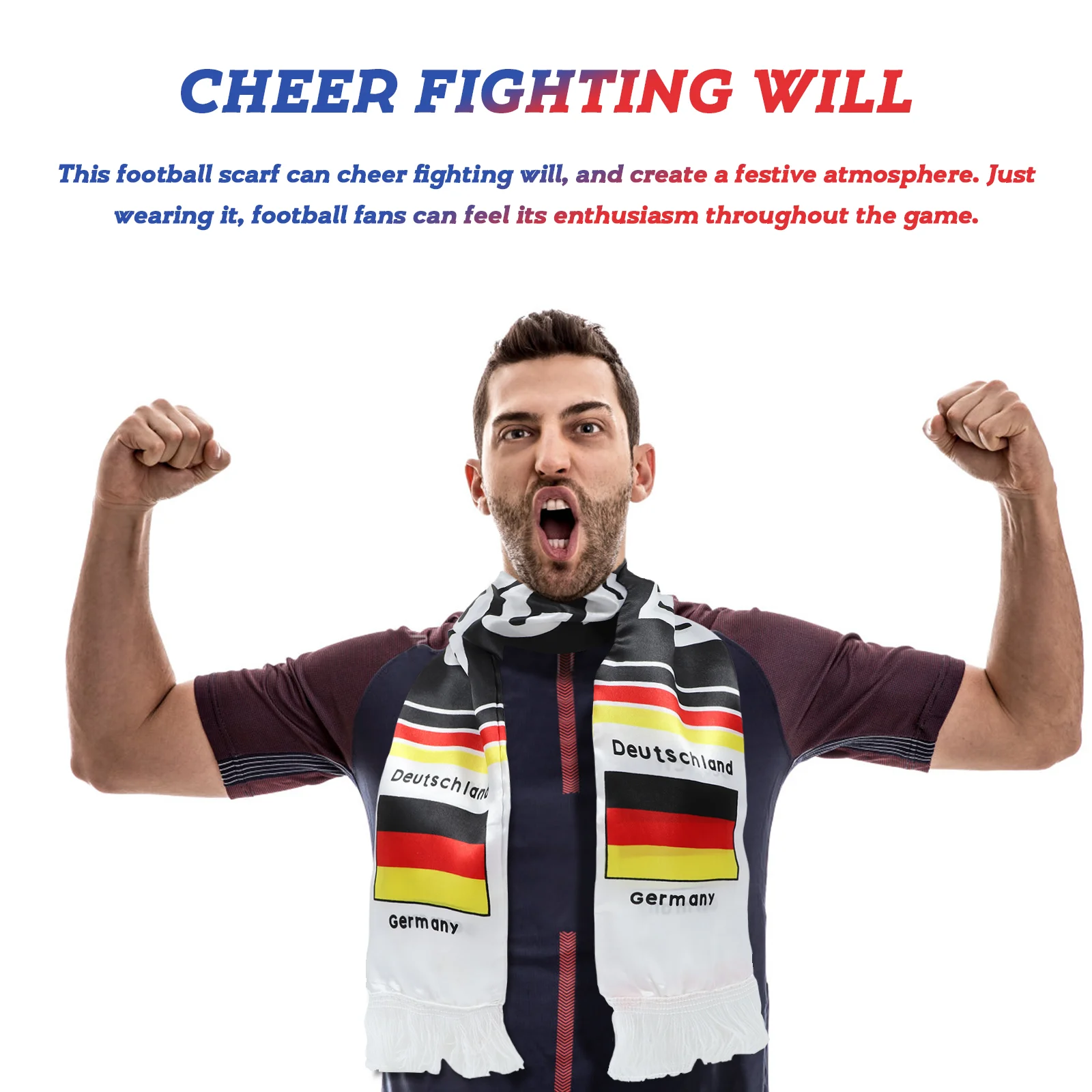 2-х шт. шарф для болельщиков футбольные мячи патриоти вязаный национальный