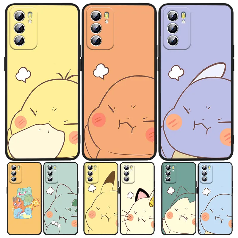 

Pokemon Pikachu Phone Case For OPPO A5 A9 A12 A1K AX7 A72 A52 A31 A53 A53S A73 A93 A94 A74 A16 2018 2020 Black luxury Back Capa