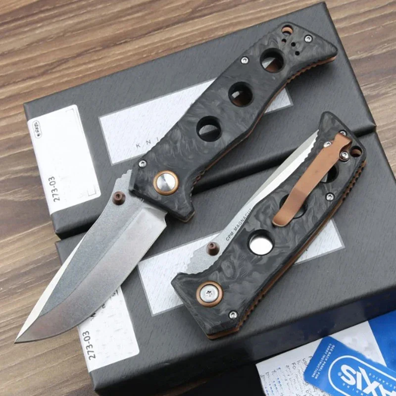 BM Mini 273 273BK Складной нож CPM-CRUWEAR Лезвие из углеродного волокна Ручка для кемпинга