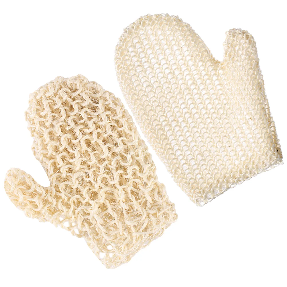 

2 Pcs Shower Mitt Gloves Bath Skin Scrubbing Cleaning Exfoliating Mitten Double Sided Supplies Bathing Supply