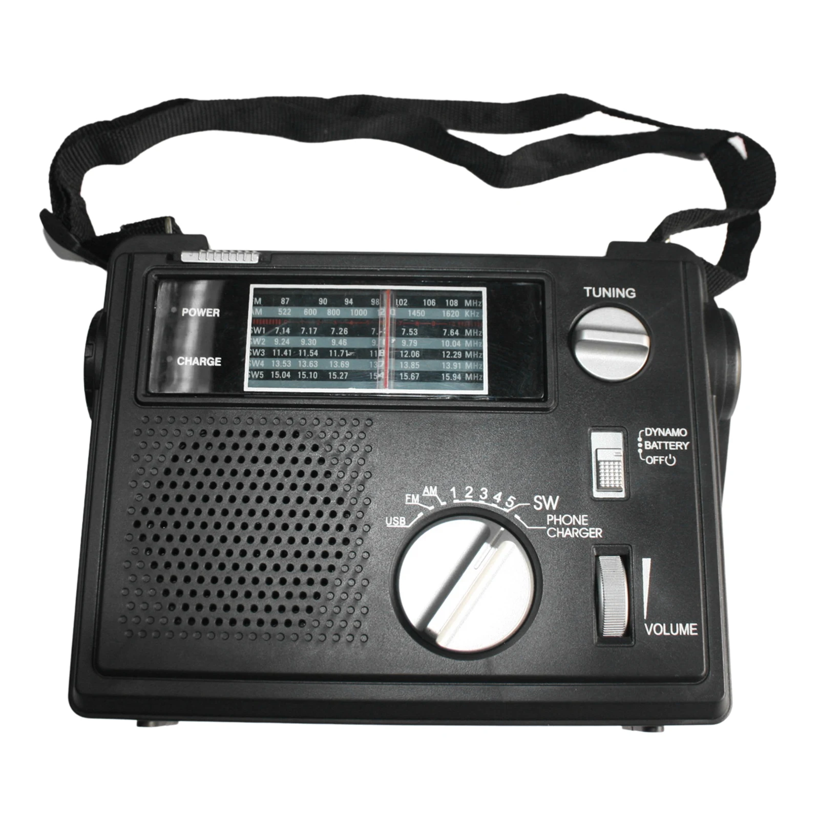

1200mAh Solar Hand Crank Radio Receiver Portable AM/FM Radio Outdoor Emergency Power With LED Multifunctional Flashlight