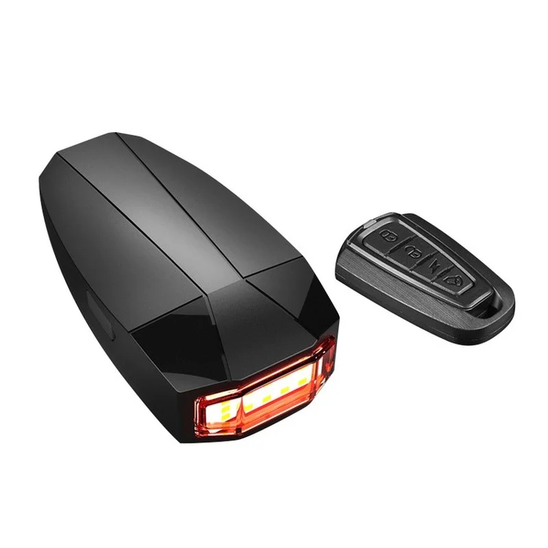 

ANTUSI USB Rechargeable Bike Taillights Wireless Remote Burglar Alarm Rear Light Cycling Bike Accessories for Riding Safety