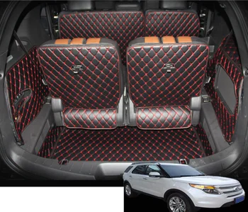 for ford explorer leather car trunk mat mat cargo liner 2011 2012 2013 2014 2015 2016 2017 2018 2019 interior boot 5