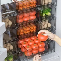 Fruit Vegatable Fresh-keeping Storage Bin Stackable Drawer Refrigerator Storage Box  Fridge Organizer Kitchen Pantry Cabinet Box