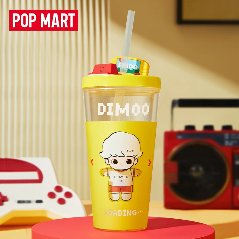 

Бутылка для напитков POPMART DIMOO, креативная бутылка для воды, стекло для кемпинга, пешего туризма, скалолазания, Спортивная бутылка, посуда для ...